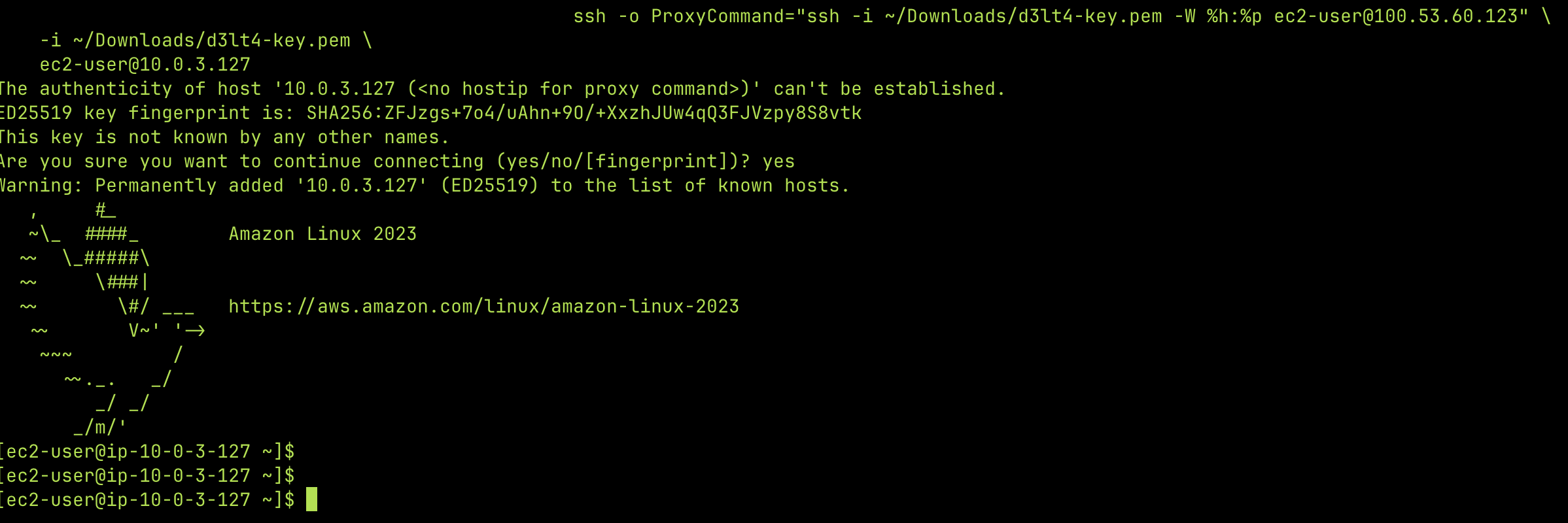 SSH a la instancia privada